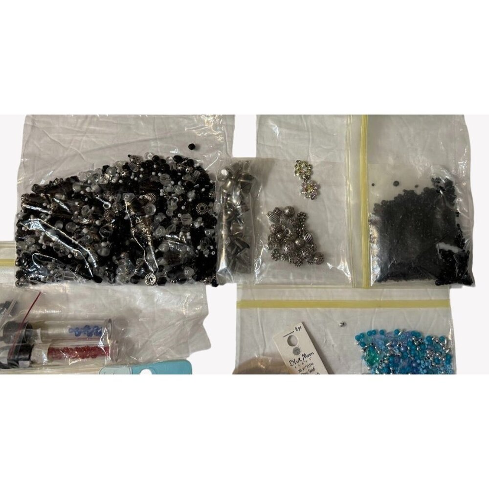 Jewelry Making Bead Supplies Bundle Jump Rings Wire Seed Beads Blending Filament - Picture 2 of 6